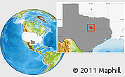 Physical Location Map of Bosque County, highlighted country, highlighted parent region