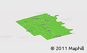 Political Panoramic Map of Bosque County, cropped outside