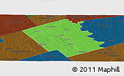 Political Panoramic Map of Bosque County, darken