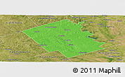 Political Panoramic Map of Bosque County, satellite outside