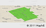 Political Panoramic Map of Bosque County, shaded relief outside
