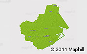 Physical 3D Map of Brazoria County, cropped outside