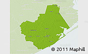 Physical 3D Map of Brazoria County, lighten