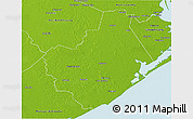 Physical 3D Map of Brazoria County