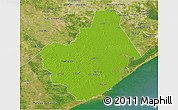 Physical 3D Map of Brazoria County, satellite outside