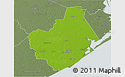 Physical 3D Map of Brazoria County, semi-desaturated