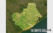 Satellite 3D Map of Brazoria County, darken