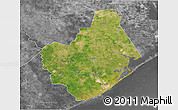 Satellite 3D Map of Brazoria County, desaturated