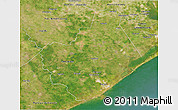 Satellite 3D Map of Brazoria County