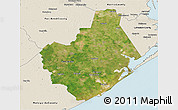 Satellite 3D Map of Brazoria County, shaded relief outside