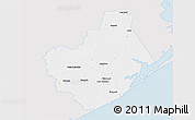 Silver Style 3D Map of Brazoria County, single color outside