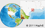 Physical Location Map of Brazoria County, highlighted country