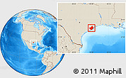 Shaded Relief Location Map of Brazoria County