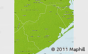 Physical Map of Brazoria County