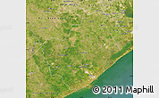 Satellite Map of Brazoria County
