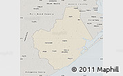 Shaded Relief Map of Brazoria County, semi-desaturated