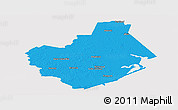 Political Panoramic Map of Brazoria County, cropped outside