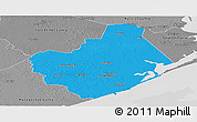 Political Panoramic Map of Brazoria County, desaturated