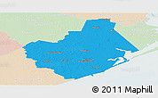 Political Panoramic Map of Brazoria County, lighten