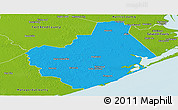 Political Panoramic Map of Brazoria County, physical outside
