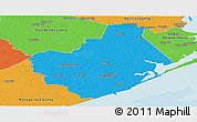 Political Panoramic Map of Brazoria County