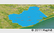 Political Panoramic Map of Brazoria County, satellite outside