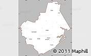 Gray Simple Map of Brazoria County, cropped outside