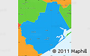 Political Simple Map of Brazoria County
