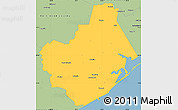 Savanna Style Simple Map of Brazoria County