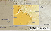 Physical 3D Map of Briscoe County, semi-desaturated