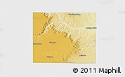 Physical 3D Map of Briscoe County, single color outside