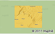 Savanna Style 3D Map of Briscoe County, single color outside