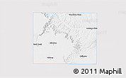 Silver Style 3D Map of Briscoe County, single color outside