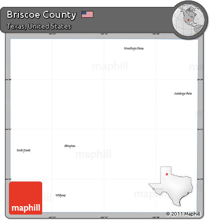 Gray Simple Map of Briscoe County, single color outside