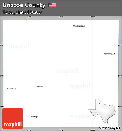 Gray Simple Map of Briscoe County, single color outside
