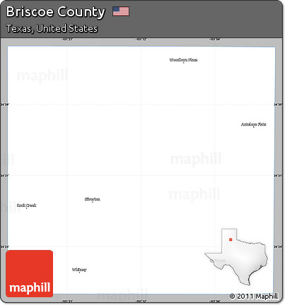 Gray Simple Map of Briscoe County, single color outside
