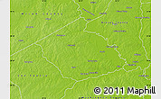 Physical Map of Burleson County