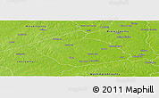 Physical Panoramic Map of Burleson County