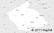 Silver Style Simple Map of Burleson County