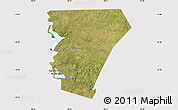 Satellite Map of Burnet County, cropped outside