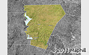 Satellite Map of Burnet County, desaturated