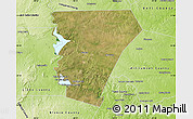 Satellite Map of Burnet County, physical outside