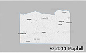 Gray 3D Map of Cass County, single color outside