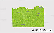 Physical 3D Map of Cass County, cropped outside