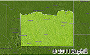 Physical 3D Map of Cass County, darken