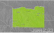Physical 3D Map of Cass County, desaturated