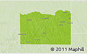 Physical 3D Map of Cass County, lighten