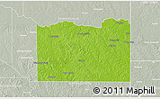 Physical 3D Map of Cass County, lighten, semi-desaturated