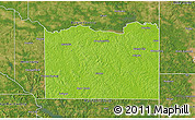 Physical 3D Map of Cass County, satellite outside