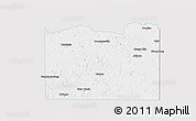 Silver Style 3D Map of Cass County, single color outside
